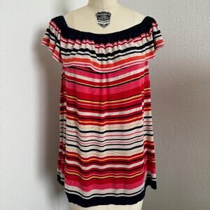 MAX STUDIO | Cold Shoulder Relaxed Fit Summer Blouse size XL